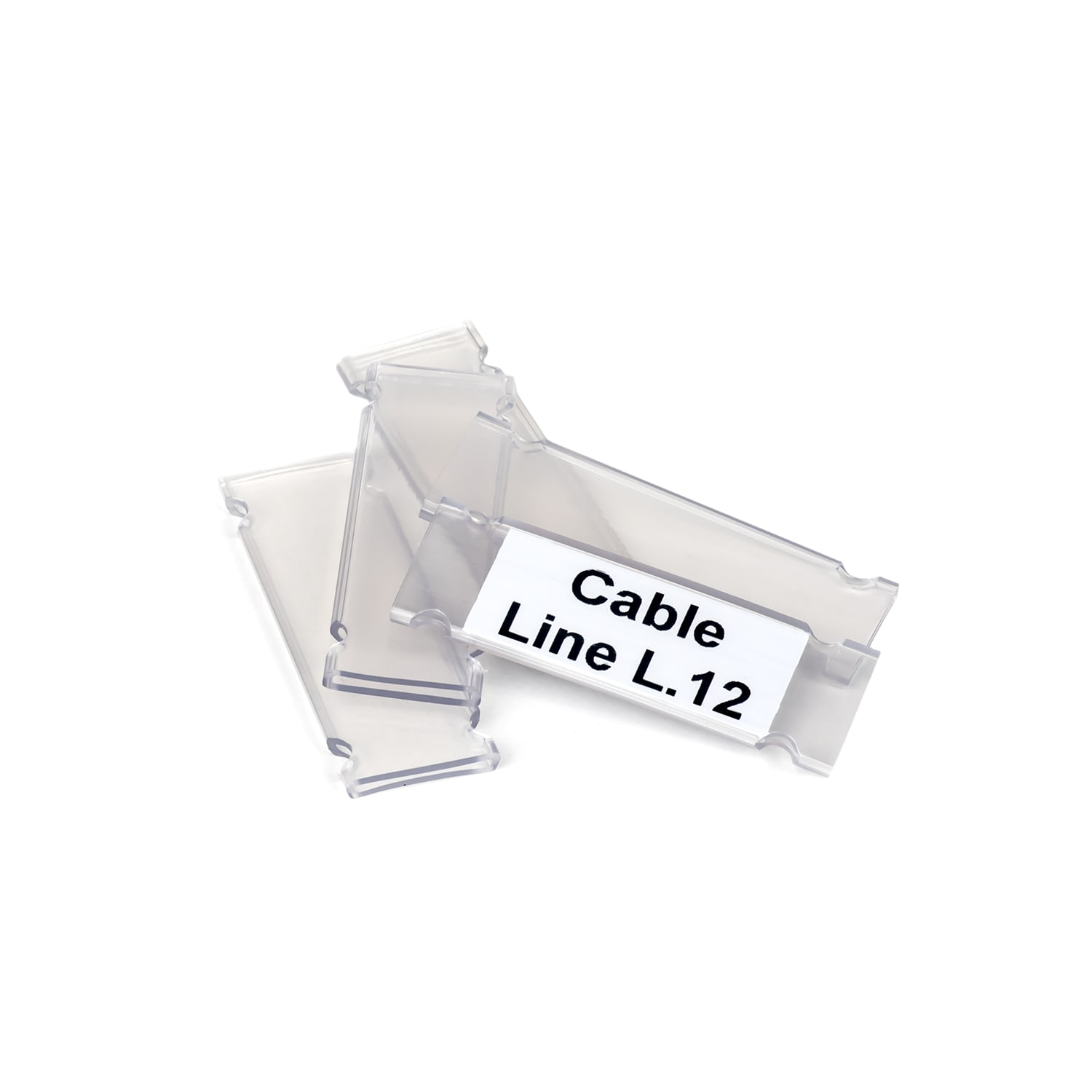 GRAFOPLAST - Supporto in PVC Trasparente per Fascetta 50 x 15 mm 192 pezzi.