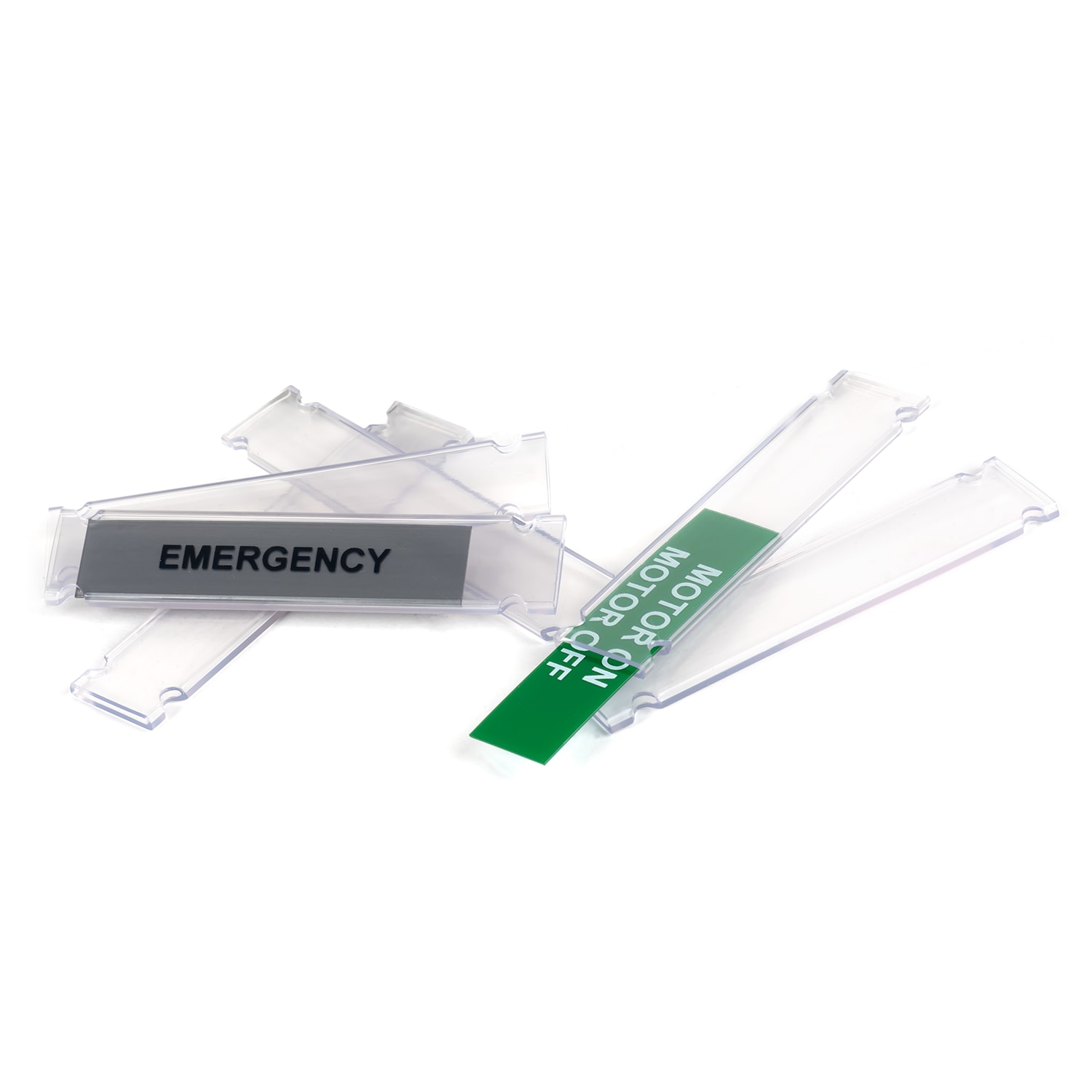 GRAFOPLAST - Supporto in PVC Trasparente per Fascetta dim. 88 x 15 mm - 96 pezzi.