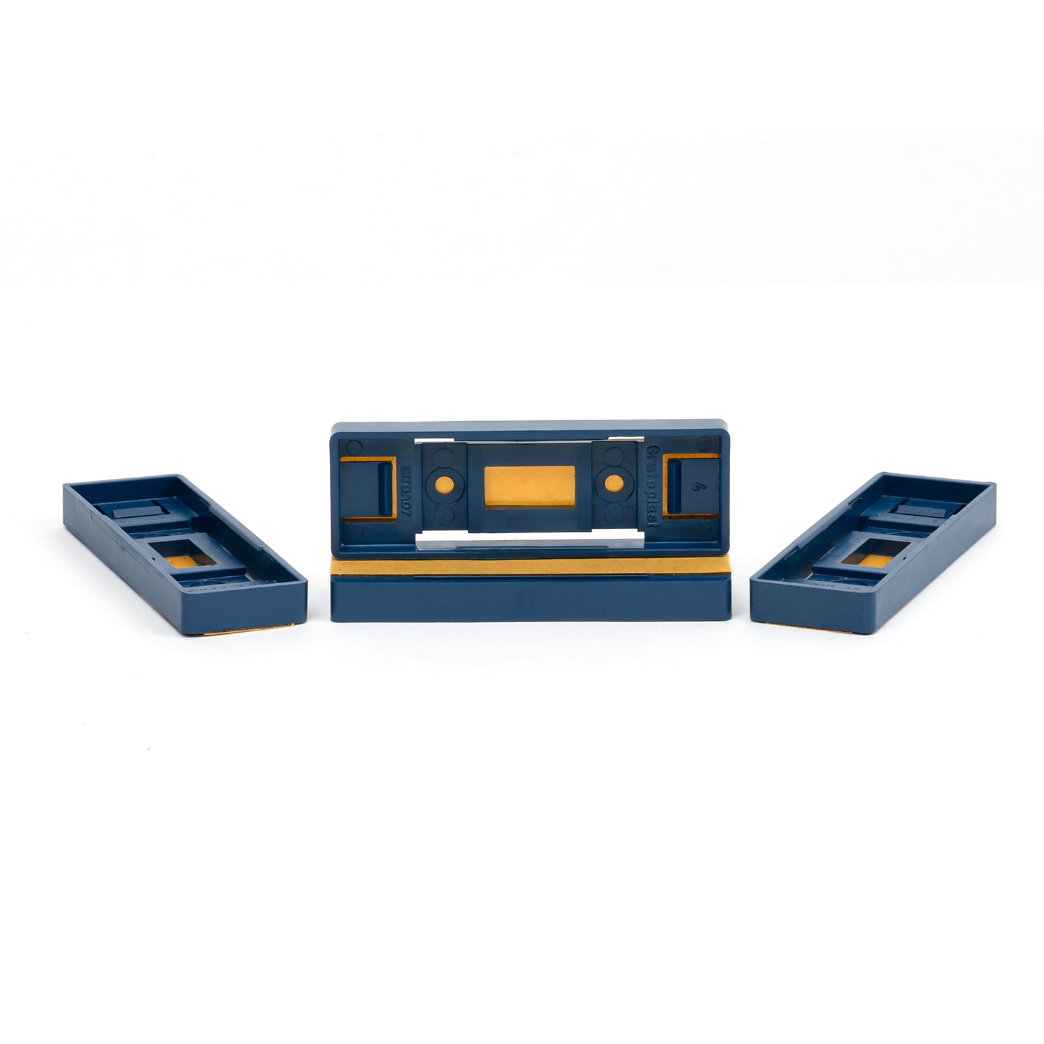 GRAFOPLAST - Portatarghetta adesiva Metal Detectable per pulsanti 52x17 mm - confezione da 200 pezzi