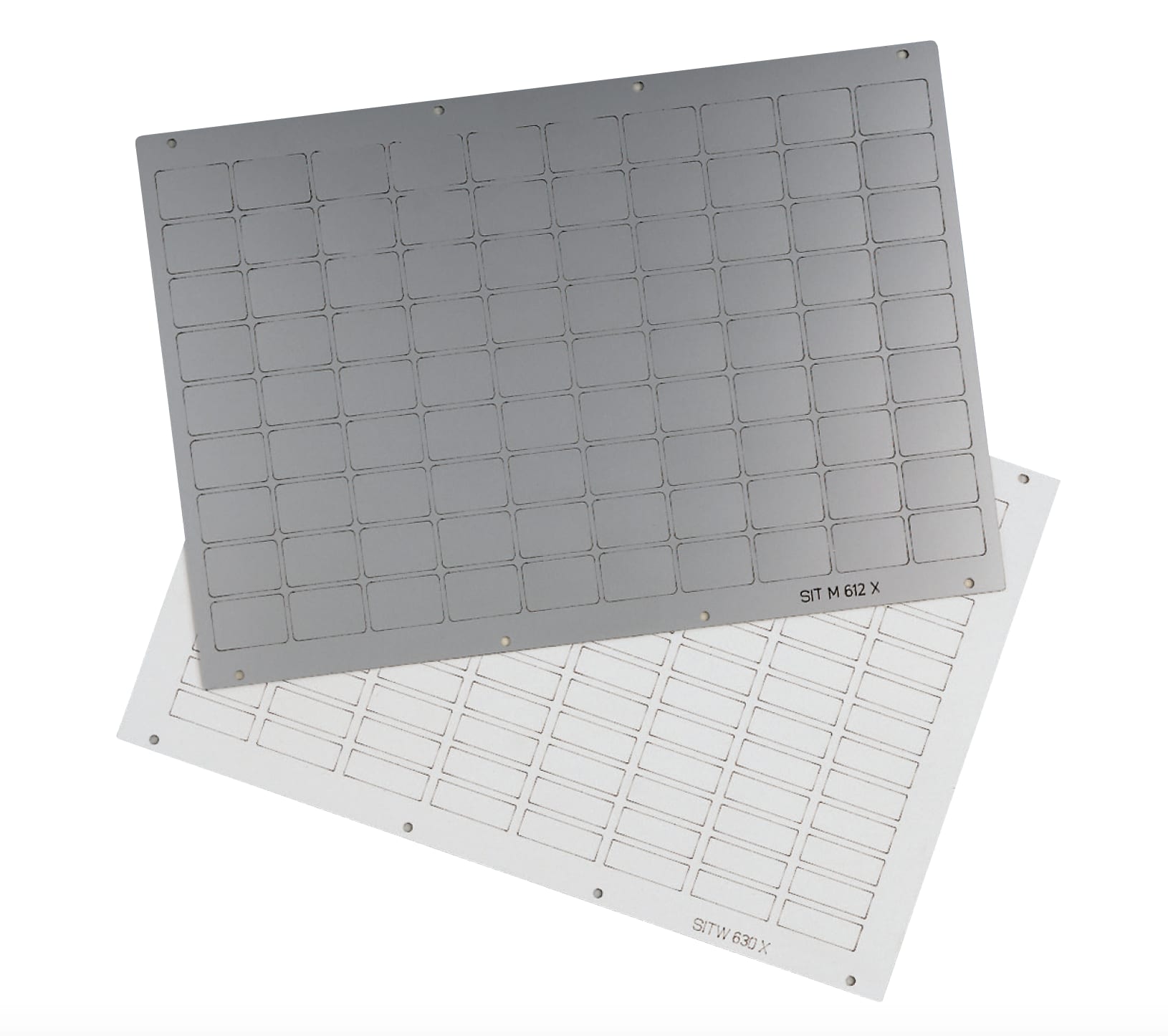 GRAFOPLAST - Targhetta Adesiva per componenti 27 x 19 mm Metal - confezione da 180 pezzi