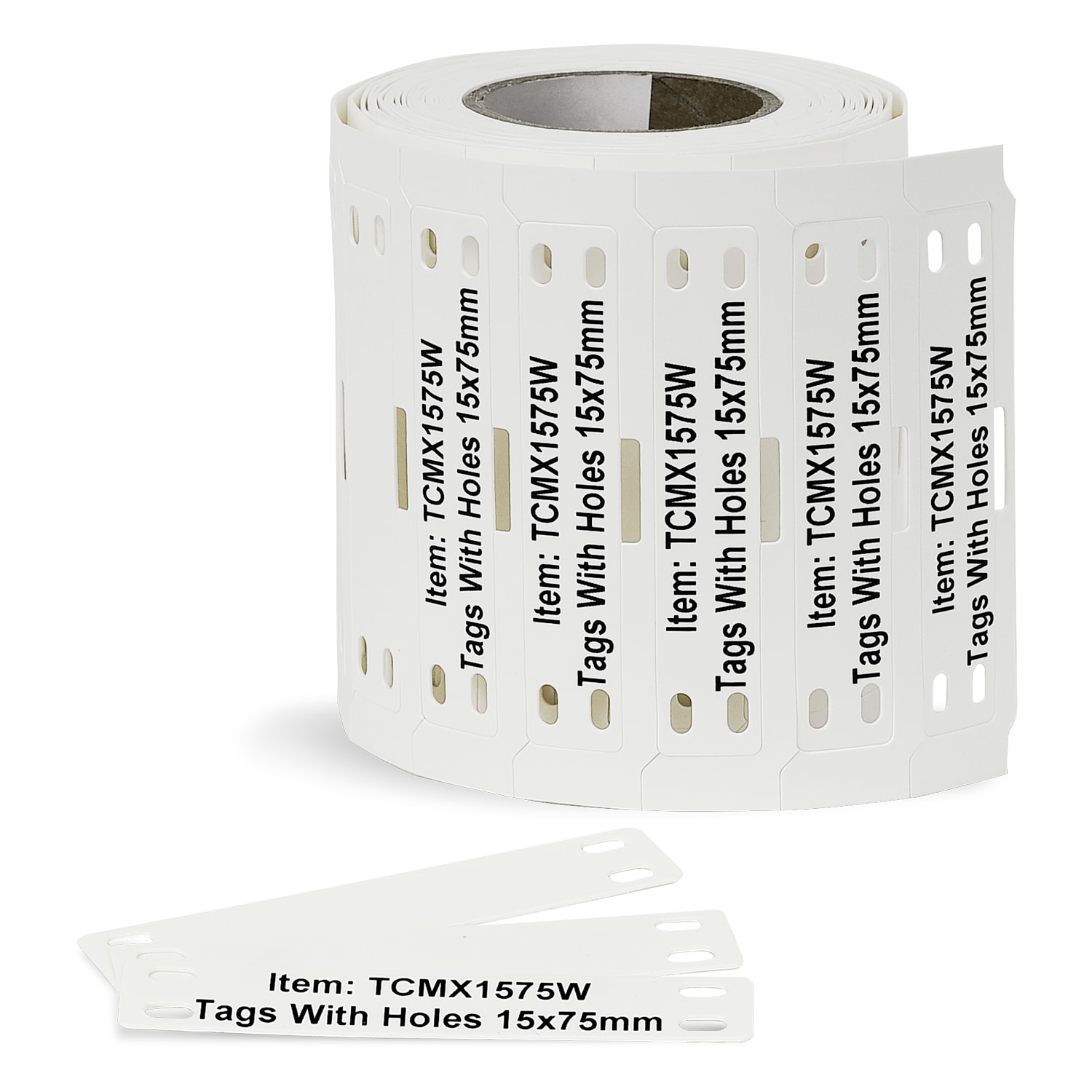 GRAFOPLAST - Targhetta cavo asolata Halogen Free Bian 75x15 - mm 1000 pezzi. Ideale per identificare guaine e gruppi di cavi. Estremamente robusta e altamente flessibile con un'elevata resistenza allo strappo.