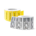GRAFOPLAST - Etichetta Adesiva in Rotolo PET Metal dim. 37 x 74 mm - 2000 pezzi. Molto versatili per la siglatura di componenti per interno ed esterno quadro