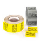 GRAFOPLAST - Etichetta Adesiva in Rotolo PVC Bianco Larghezza = 80 mm x 125 mt.  Si puè impostare la lunghezza desiderata di stampa e pre-taglio.Adattabile a tutte le superfici, è perfetto perla siglatura dell'esterno quadro