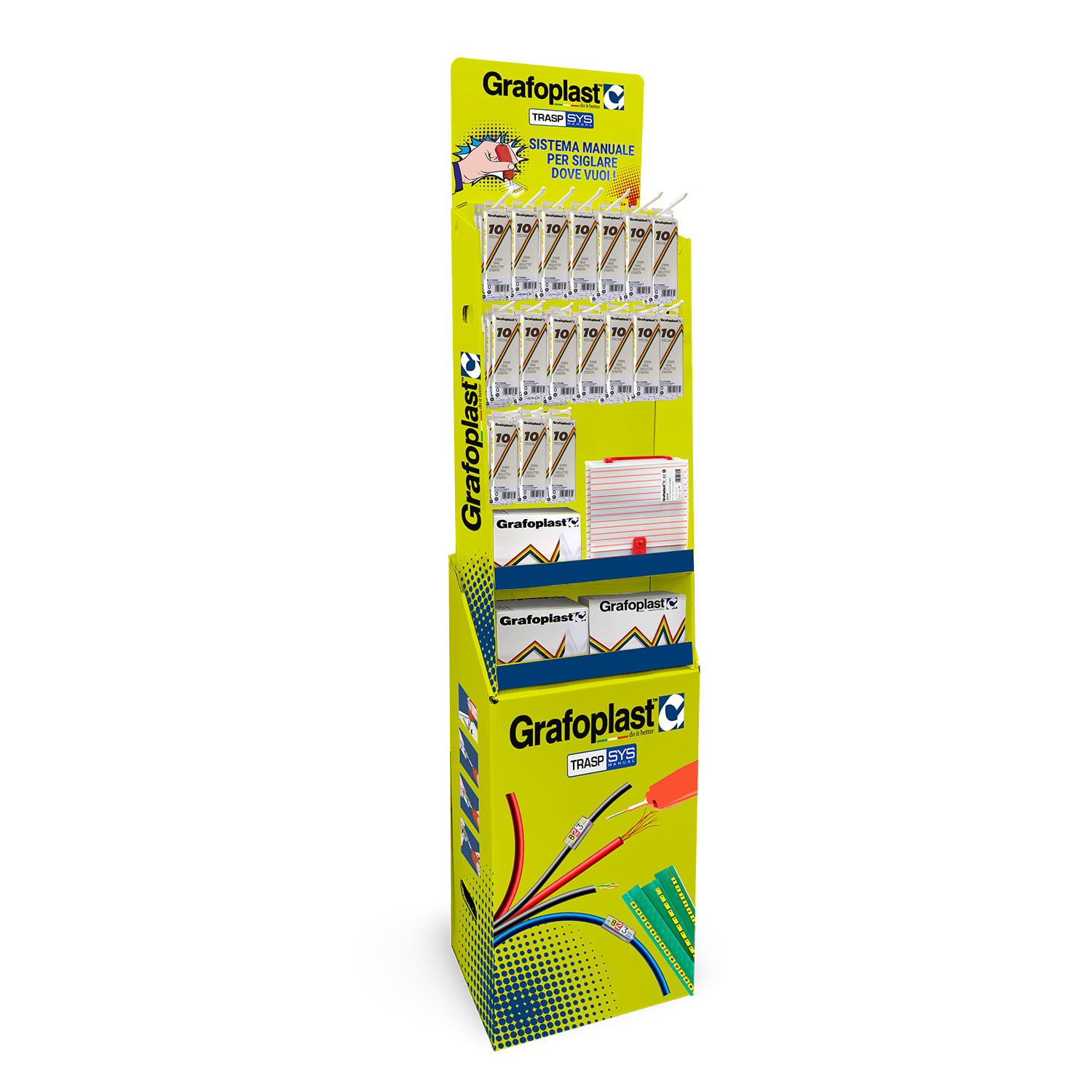 GRAFOPLAST - Trasp Shop 02 con assortimento di stecche. medie