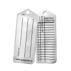 GRAFOPLAST - Cartellino morbido di identificazione conduttori, prestampato su entrambe le facce 40x100 mm Confezione da 100 pezzi. Cartellino applicabile tramite fascette e scrivibile con ipennarelli della serie UP. UN2I
