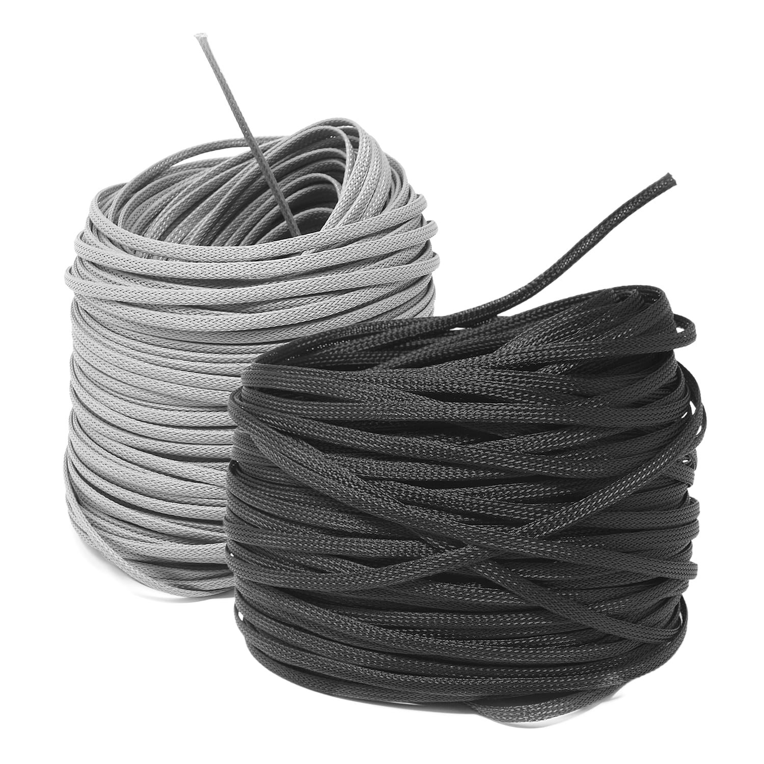 GRAFOPLAST - Guaina Poliestere Halogen Free Nero diametro 30mm 1 bobina da 25 mt. Realizzata in monofilamento sintetico, permette di ricoprire un gran numero di dimensioni cavo, con una gammalimitata di diametri