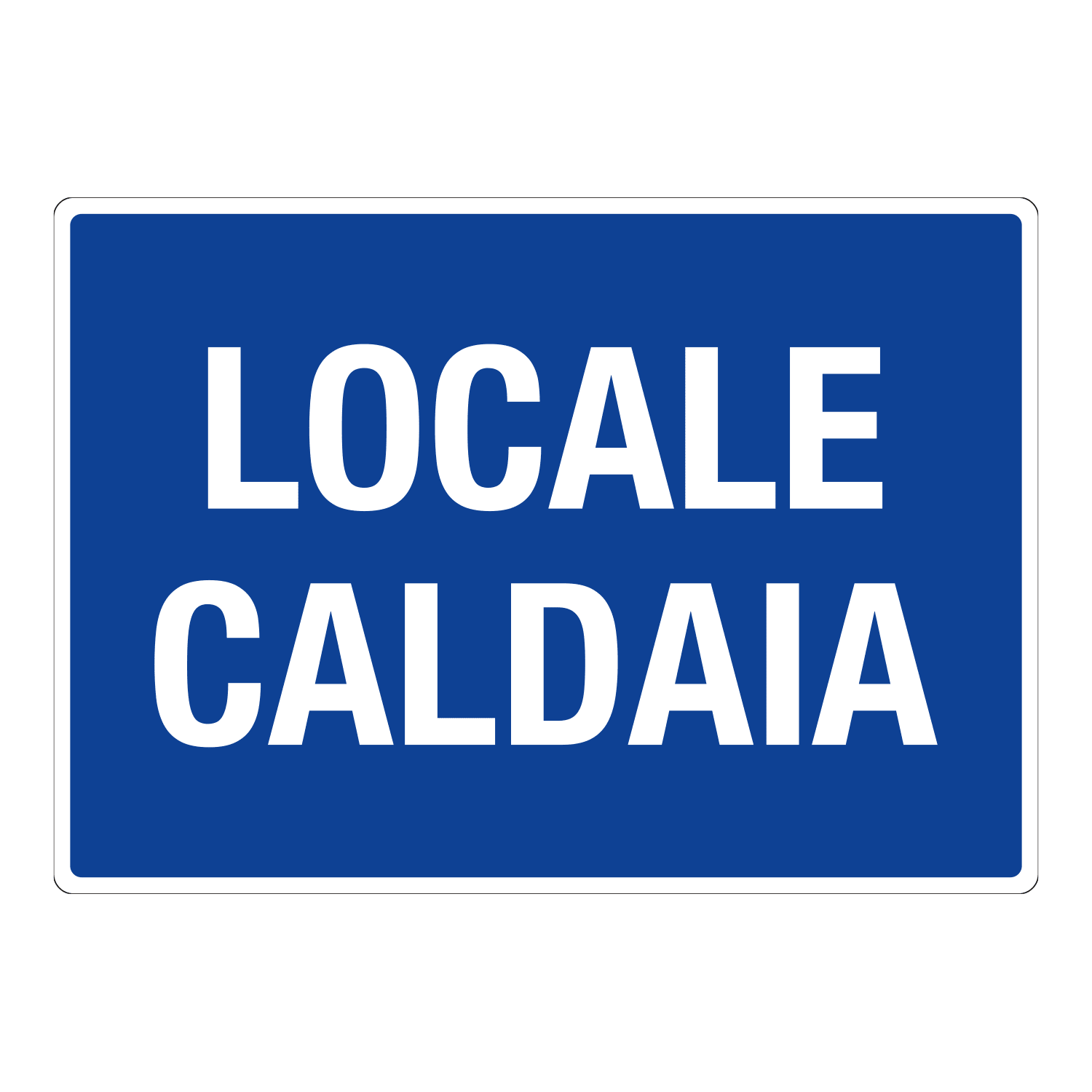 GRAFOPLAST - Cartello in Alluminio LOCALE CALDAIA 297 x 210 mm  - 1 pz