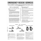 GRAFOPLAST - Cartello in Alluminio EMERGENCY RESQUE SERVICE 350 x 500 mm - 1 pz