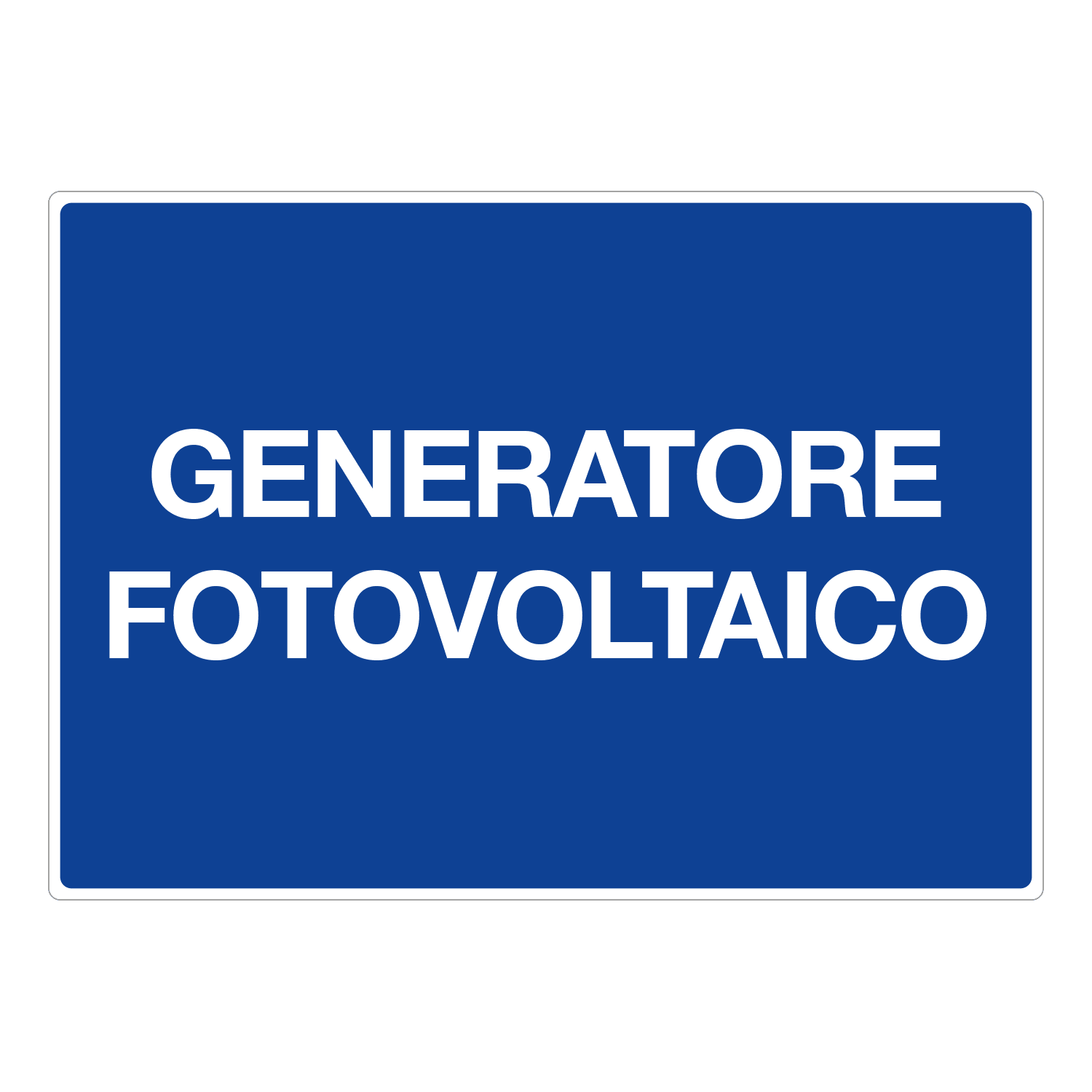 GRAFOPLAST - Cartello in Alluminio GENERATORE FOTOVOLTAICO 350 x 150 mm - 1 pz