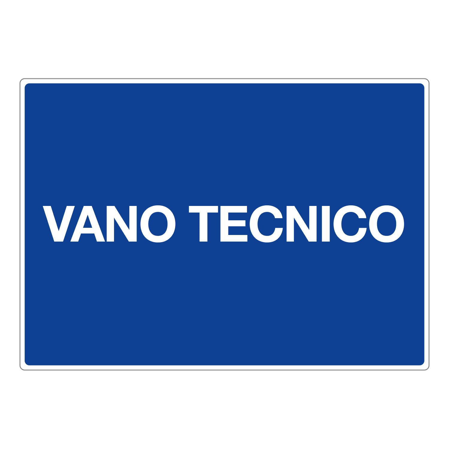 GRAFOPLAST - Cartello in Alluminio VANO TECNICO 350 x 150 mm  - 1 pz