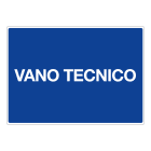 GRAFOPLAST - Cartello in Alluminio VANO TECNICO 350 x 150 mm  - 1 pz