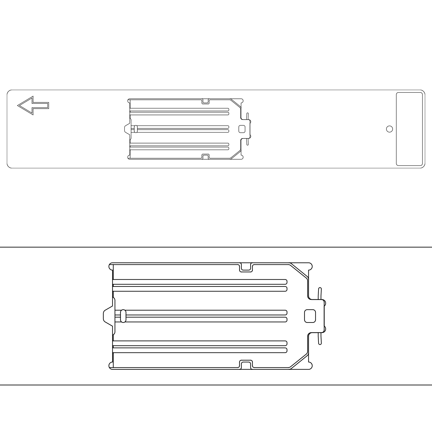 GRAFOPLAST - Piastra per tessere da morsetti Serie AF Inserimento singolo  - 1 pezzo