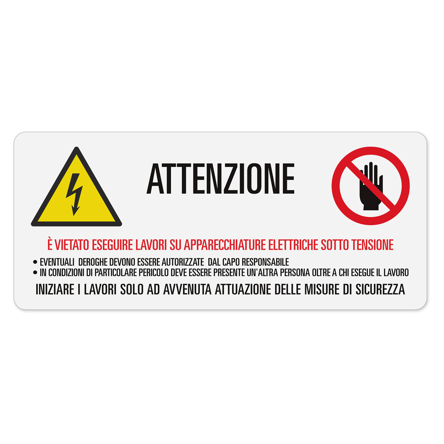 GRAFOPLAST - Etichetta Prevenzione Infortuni in vinile adesivo dimensioni L=100mm, H=60mm, 7 per foglio