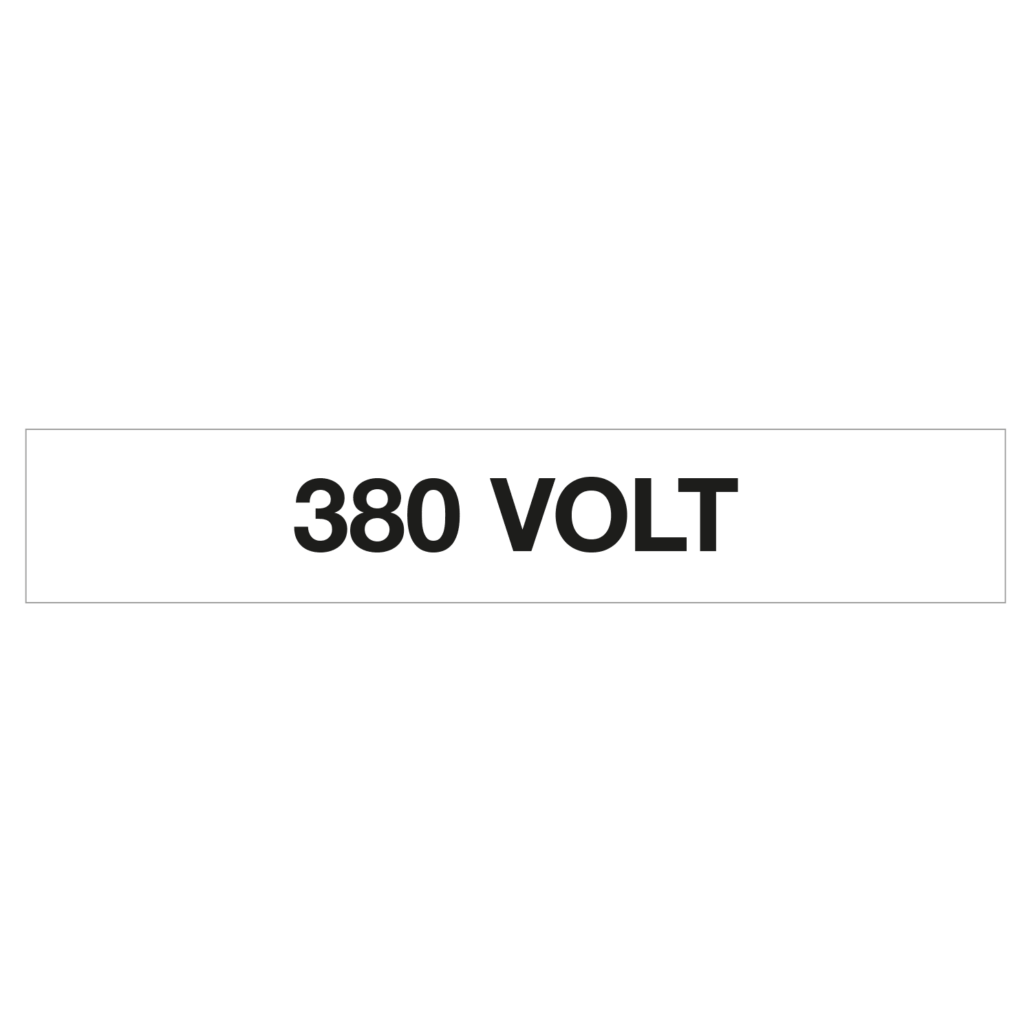 GRAFOPLAST - Targhetta in vinile Adesivo 380 VOLT 136 x 24 mm - 14 pz per foglio