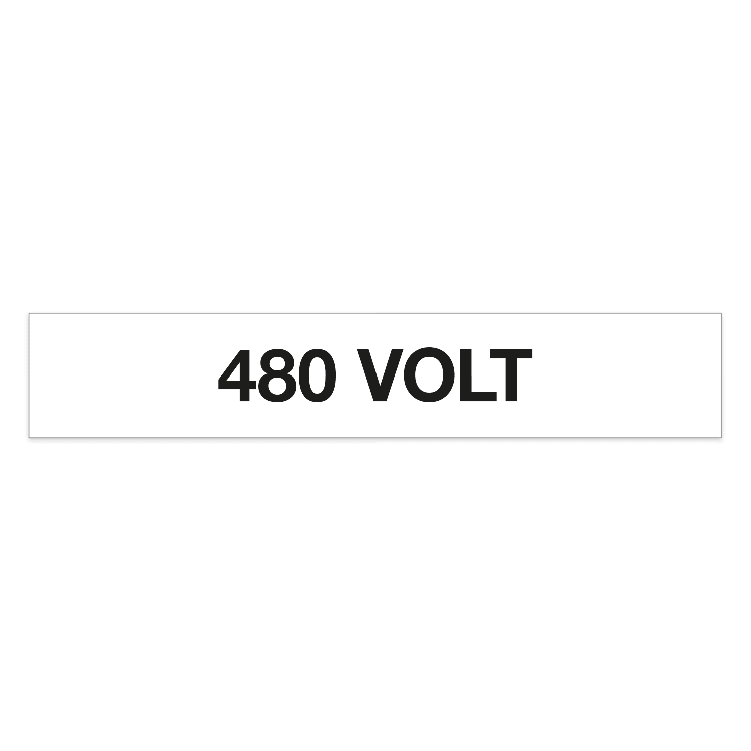 GRAFOPLAST - Targhetta in vinile Adesivo 480 VOLT 68 x 12 mm - 44 pz per foglio
