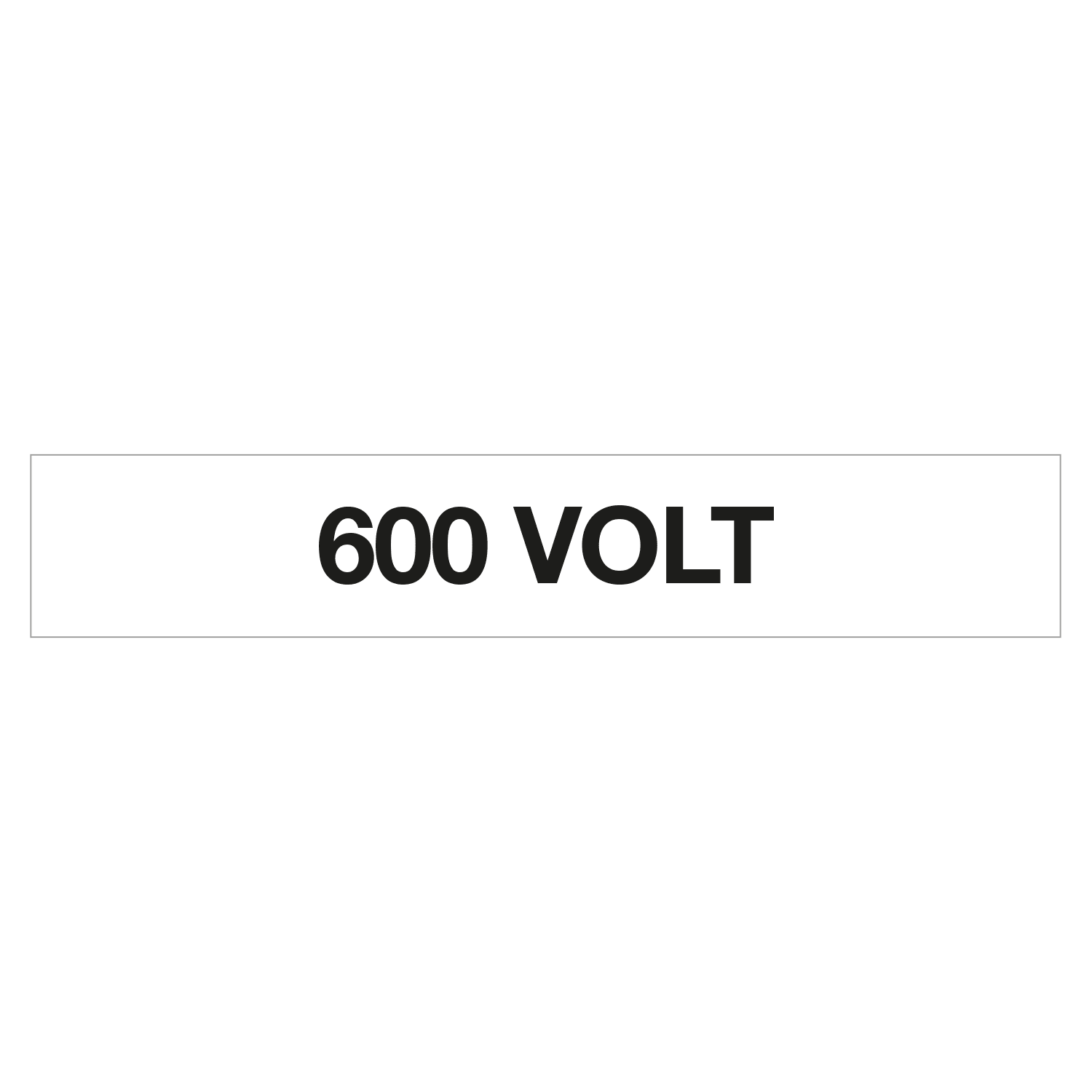 GRAFOPLAST - Targhetta in vinile Adesivo 600 VOLT 68 x 12 mm  - 44 pz per foglio