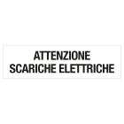 GRAFOPLAST - Etichetta adesiva "Att.ne scariche elettriche" 68x19 mm - 32 pezzi per foglio