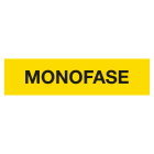 GRAFOPLAST - Targhetta in vinile Adesivo "MONOFASE" 120 x 30 mm  - 4 pz per foglio