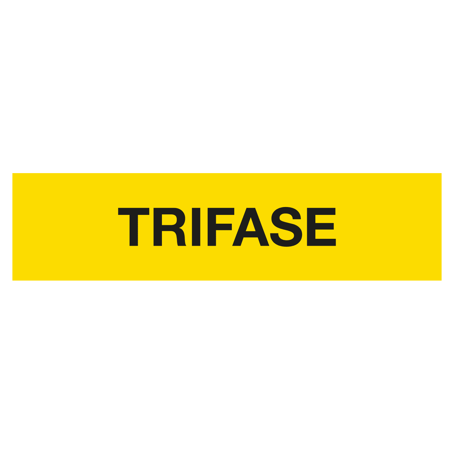 GRAFOPLAST - Targhetta in vinile Adesivo "TRIFASE" 120 x 30 mm  - 4 pz per foglio