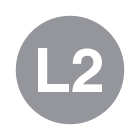 GRAFOPLAST - Etichetta tonda "L2" bianco su grigio in vinile adesivo diametro 13mm, 208 pezzi per foglio