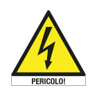 GRAFOPLAST - Triangolo in Policarbonato Adesivo Pericolo TENSIONE PERICOLO! Lato 68 mm - 12 pz per foglio