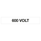 GRAFOPLAST - Targhetta in Policarbonato Adesivo 600 VOLT 68 x 12 mm  - 44 pz per foglio