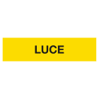 GRAFOPLAST - Targhetta in Policarbonato Adesivo giallo "LUCE" 60 x 15 mm - 16 pz per foglio