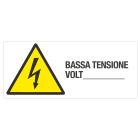 GRAFOPLAST - Cartello in PVC BASSA TENSIONE VOLT __ 350 x 150 mm - 1 pz per foglio