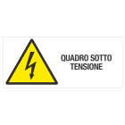 GRAFOPLAST - Cartello in PVC QUADRO SOTTO TENSIONE 350 x 150 mm - 1 pz per foglio