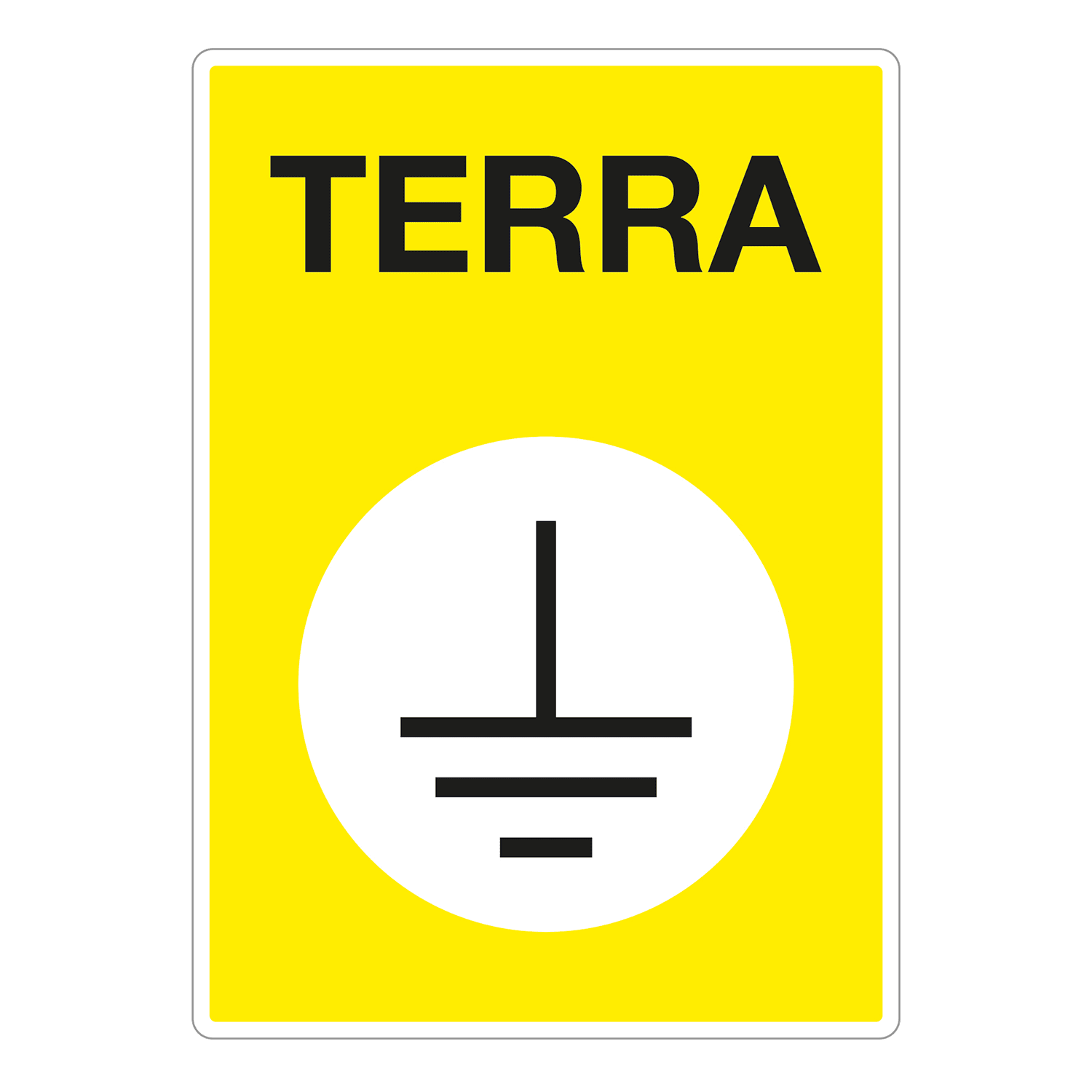 GRAFOPLAST - Cartello giallo in PVC TERRA 210 x 297 mm - 1 pz per foglio