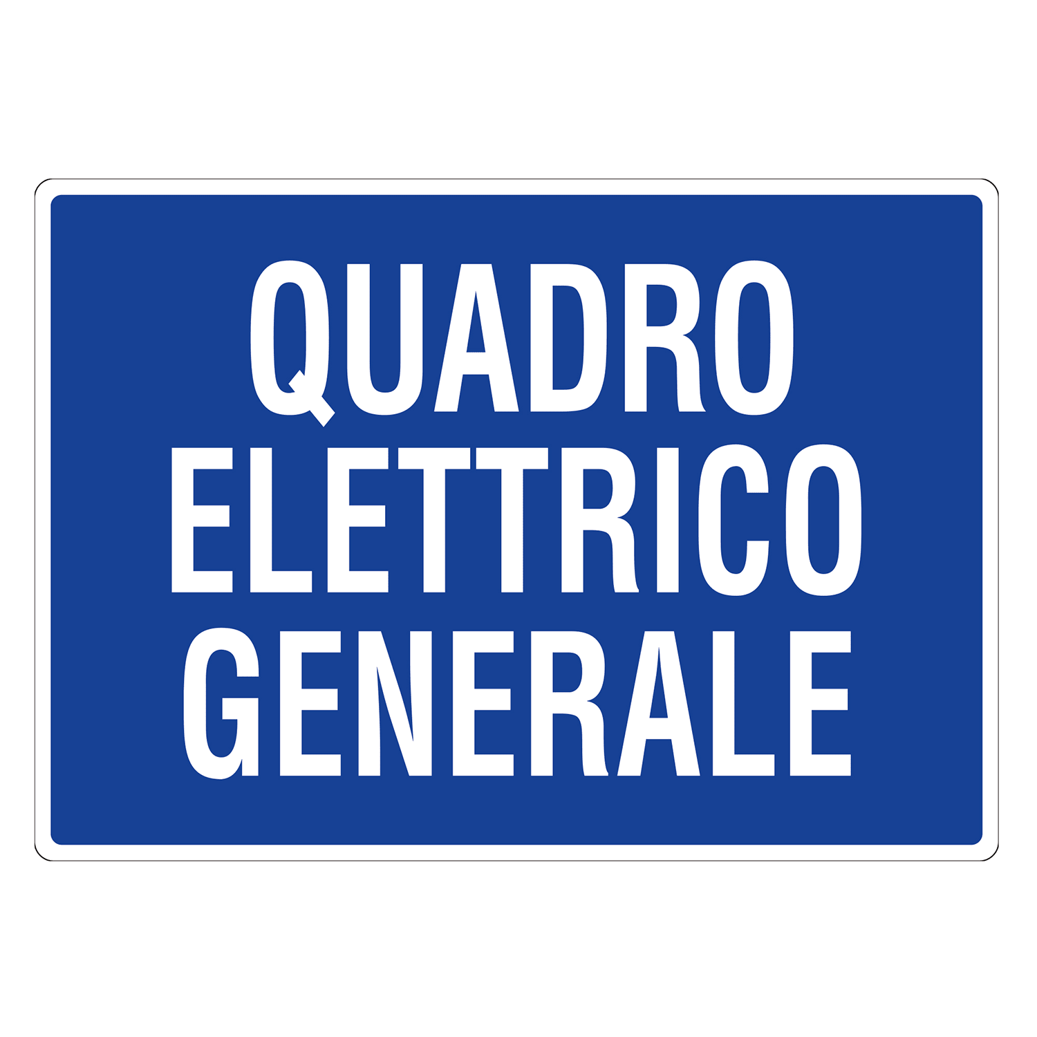 GRAFOPLAST - Cartello in PVC QUADRO ELETTRICO GENERALE 297 x 210 mm - 1 pz per foglio