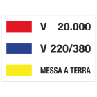 GRAFOPLAST - Cartello in PVC COLORAZIONE CABINA ELETTRICA dim. 297 x 210 mm - 1 pz