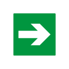 GRAFOPLAST - Cartello Fotoluminescente DIREZIONE SALVATAGGIO 240 x 240 mm - 1pz