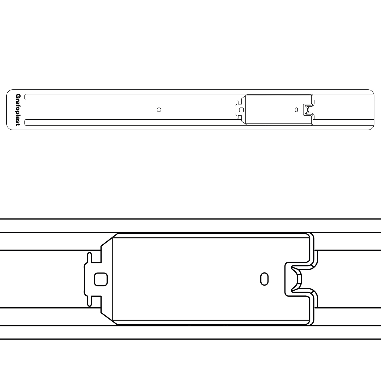 GRAFOPLAST - Piastra per Tessere Teleruttori Auto NP7 - 1 pezzo