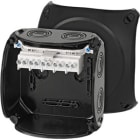 GUSTAV HENSEL - Cassetta di derivazione cavi 1,5-6 mmq 3 fasi, 10 mmq 1 fase, 5 poli, nero KF 0606 B