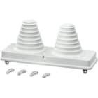 HENSEL - Flangia di passaggio cavi 2x 30 fino a 72 mm di diametro