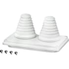HENSEL - Flangia di passaggio cavi con 2 passacavi fino a 72 mm, IP 55