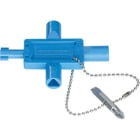 GUSTAV HENSEL - Multichiave per doppio bit, 3 lati 8mm, 4 lati 8mm e scanalatura