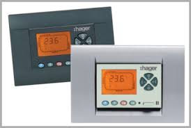 HAGER BOCCHIOTTI - Cronotermostato digitale settimanale nero da incasso a batterie 1 contatto 5A EK539N