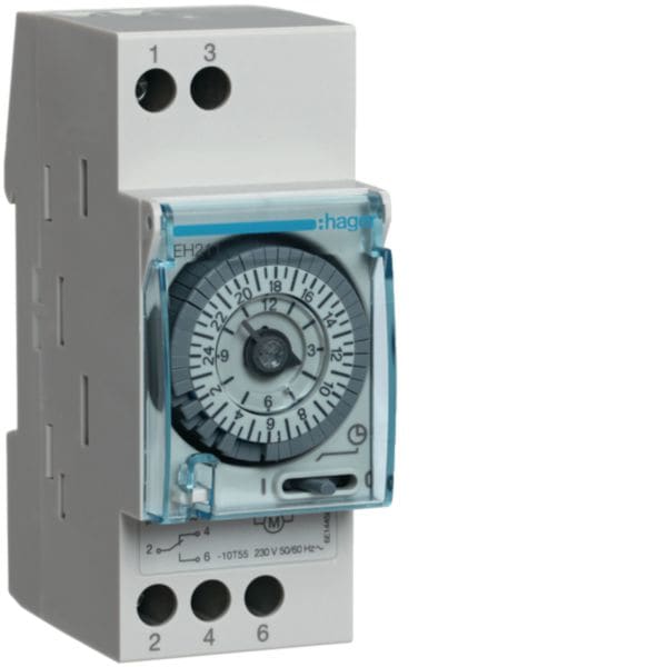 HAGER BOCCHIOTTI - Int.Or.Elettromecc.Giorn.- Ris.Car.- 230V 50Hz - 1 Sc 16A - Man-0-Aut - 2 Mod.
