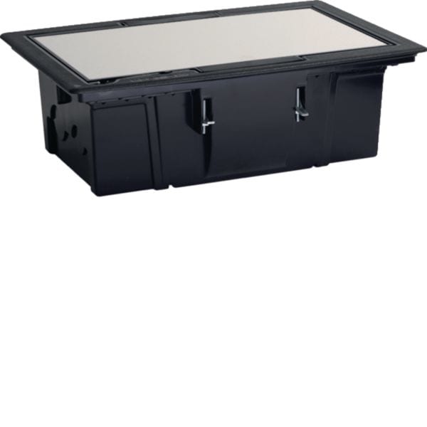 HAGER BOCCHIOTTI - NEST 8 ANTISC Torretta a scomparsa 8 moduli con coperchio antiscivolo NERO