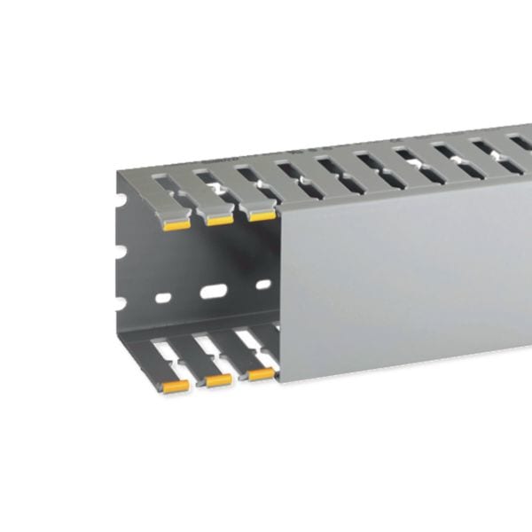 HAGER BOCCHIOTTI - T1-N 80x80 G Canaletta con coestruso morbido modulo 20 feritoia 8 GRIGIO