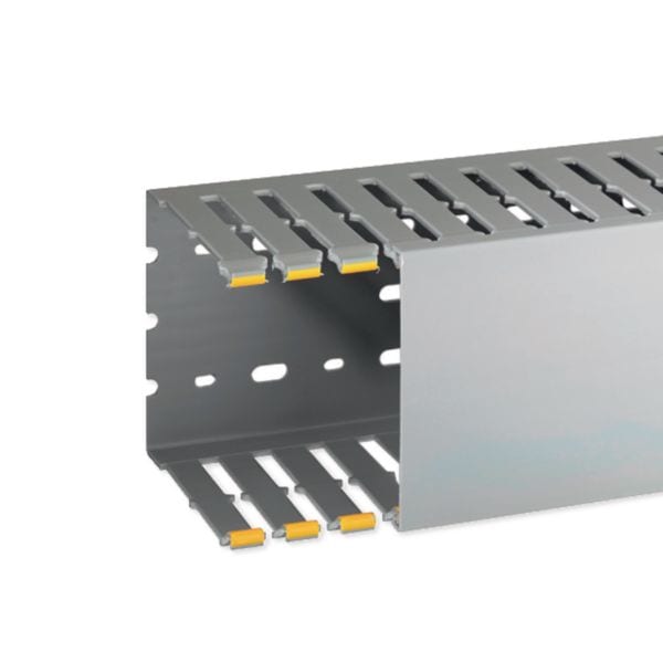 HAGER BOCCHIOTTI - T1-N 100x100 G Canaletta con coestruso morbido modulo 20 feritoia 8 GRIGIO