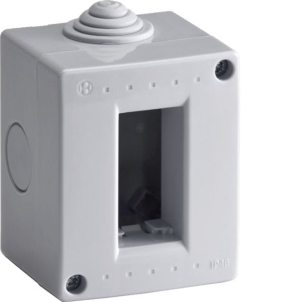 HAGER BOCCHIOTTI - BOX IP40 01 OR GRI Contenitore orizzontale per parti attive Pepita GRIGIO