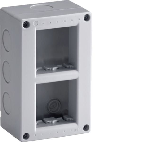 HAGER BOCCHIOTTI - BOX IP40 04 VR GRI Contenitore verticale per parti attive Pepita GRIGIO