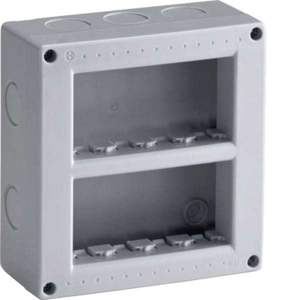 HAGER BOCCHIOTTI - BOX IP40 08 VR GRI Contenitore verticale per parti attive Pepita GRIGIO