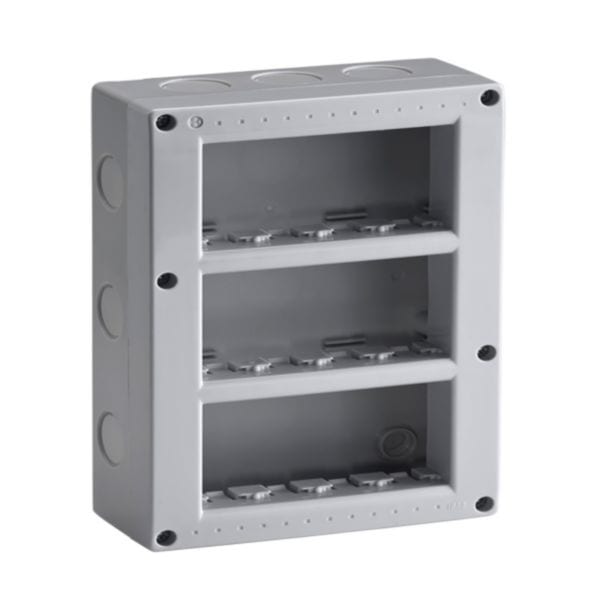 HAGER BOCCHIOTTI - BOX IP40 12 VR GRI Contenitore verticale per parti attive Pepita GRIGIO