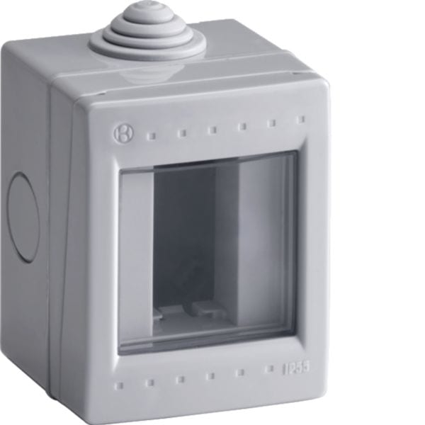 HAGER BOCCHIOTTI - BOX IP55 01 OR GRI Contenitore orizzontale per parti attive Pepita GRIGIO