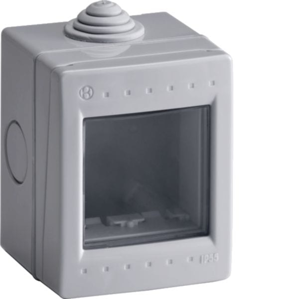 HAGER BOCCHIOTTI - BOX IP55 02 OR GRI Contenitore orizzontale per parti attive Pepita GRIGIO