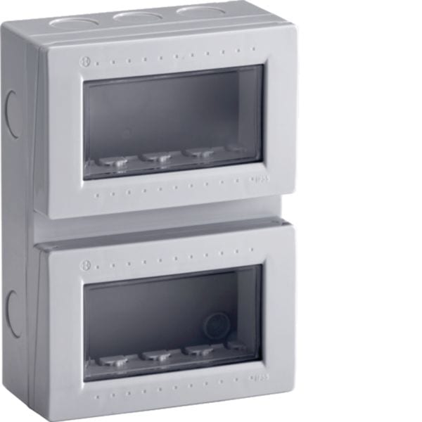 HAGER BOCCHIOTTI - BOX IP55 08 VR GRI Contenitore verticale per parti attive Pepita GRIGIO